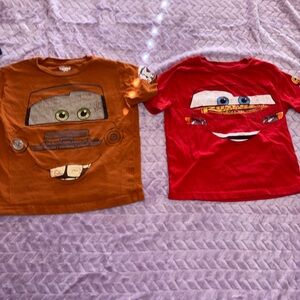 Kids Cars Themed T-Shirts - Red and Orange